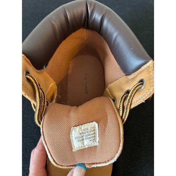 Men's US Polo Assn Faux Leather Hiking Biking Motorcycle High Top Owen Brown Boo - Picture 8 of 9